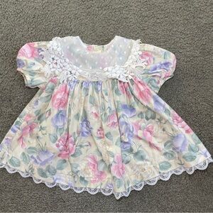 Vintage floral 12 month dress